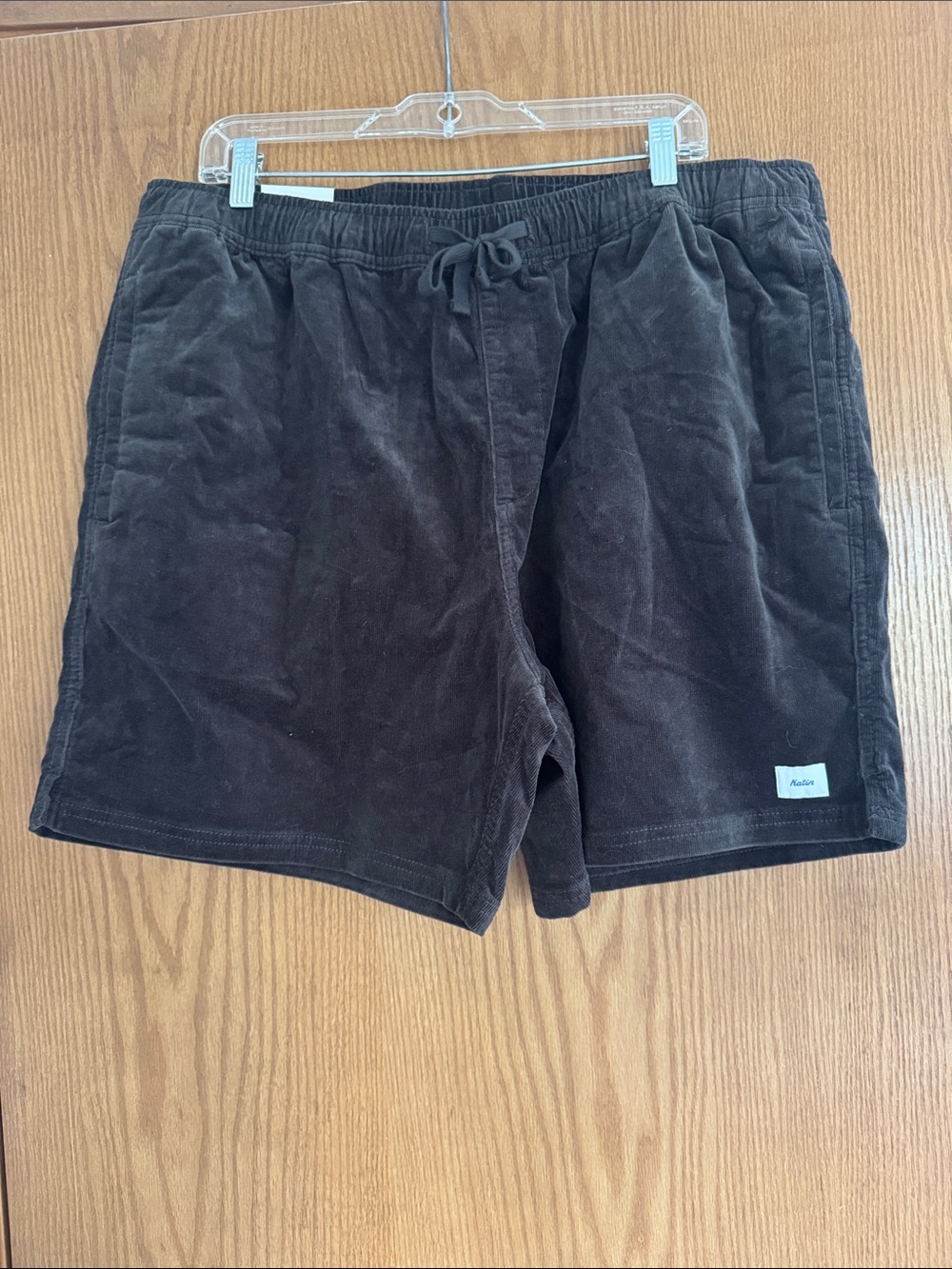 Katin Black Corduroy Drawstring Athletic Shorts